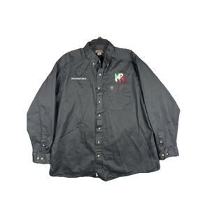 Ariat Mexico Men's 2XL Team Logo Twill Black Long Sleeve Shirt Button Down